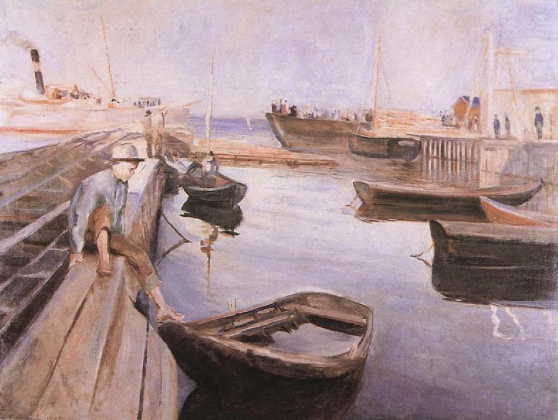 Edvard Munch Post boat china oil painting image
